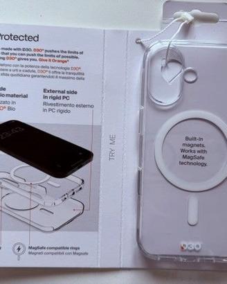 Cover PURO D3O BIO Impact Clear p/ iPhone 17 Nuova