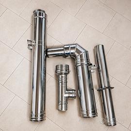 Stufa a pellet due erre con canna fumaria inox