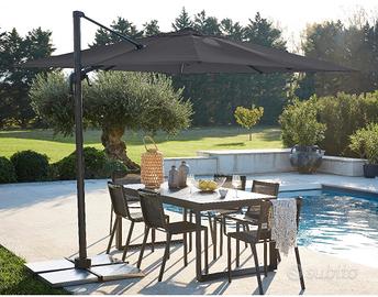 OMBRELLONE RECLINABILE + BASI E TELO DI COPERTURA