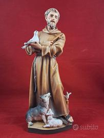 Statua 30 cm S. Francesco d'Assisi in legno