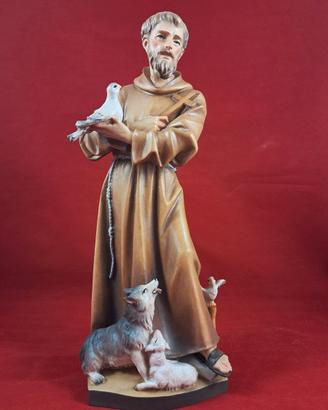 Statua 30 cm S. Francesco d'Assisi in legno