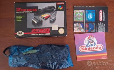 Cavo scart originale snes super Nintendo boxato