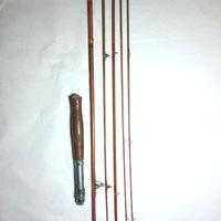 Canna pesca Vintage CARSON in Bamboo Refendu 1960