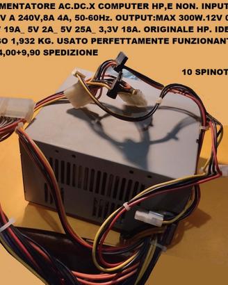 ALIMENTATORE PC DESKSTOP HP ORIGINALE 240V-50-60Hz