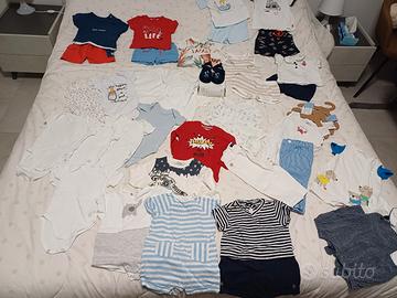 lotto abbigliamento bimbo dai 3/6 mesi ai 6/9 mesi