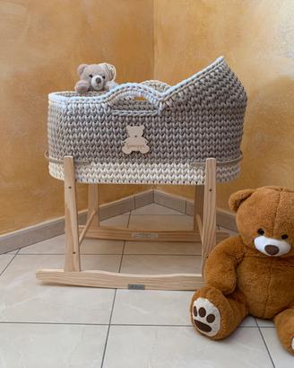 Culla Moses artigianale con materiali certificati