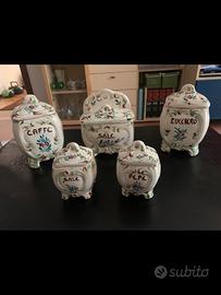 Set contenitori in ceramica vintage