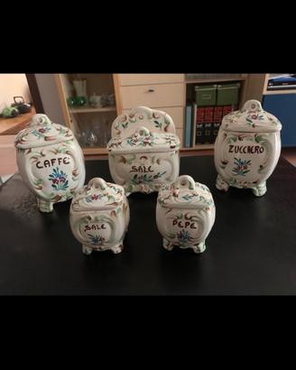Set contenitori in ceramica vintage