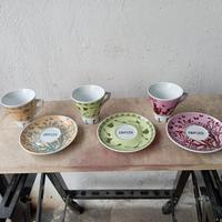 6 Tazzine Eraclea in porcellana 