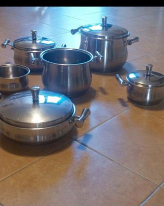 batteria pentole Prandelli Acciaio inox
