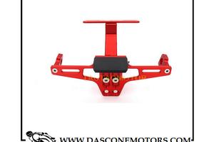 porta targa Rosso Universale Moto Nuovo con luce t