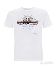 T-shirt S M L XL nuova 100% cotone biologico mare