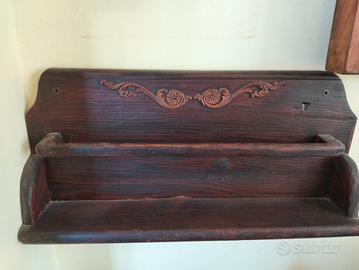 porta pipe in legno antico 10 posti