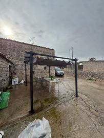 Pergola con telo scorrevole 3x4