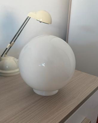 Lampada palla vetro bianca