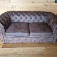 Maison du monde vano chesterfield suede marrone