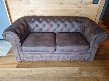 Maison du monde vano chesterfield suede marrone