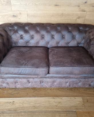 Maison du monde vano chesterfield suede marrone