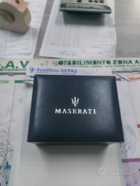 scatola Maserati per orologi in pelle nuova 