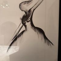 Quadro soggetto donna con cornice in legno nera