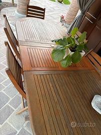 Tavolo piu 10 sedie da esterno