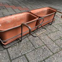 Fioriere 80 x 20 artigianali in acciaio