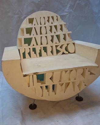 Poltrona Art Design, Ugo Nespolo, Lavorar Lavorar
