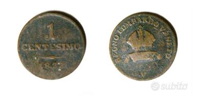 Moneta 1 centesimo 1822 francesco i