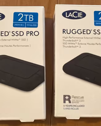 N.2 hard disk SSD PRO RUGGED LACIE mai usati