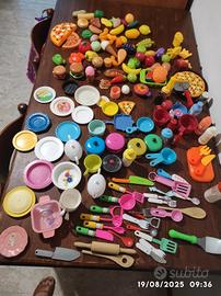 gioco delle pentoline e cibo in plastica 