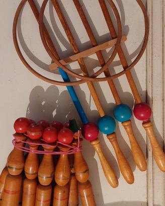 Set gioco delle grazie + birilli (fine XIX)