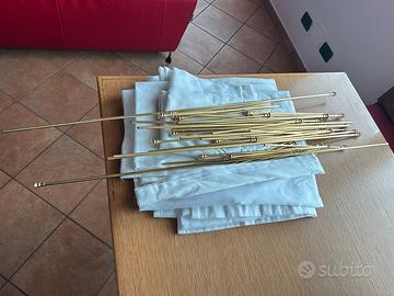 Set tende con bastoni in ottone – completo