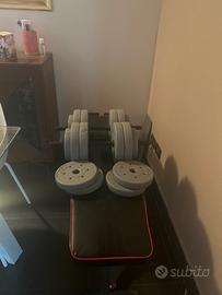 Panca piana manubri 28 kg