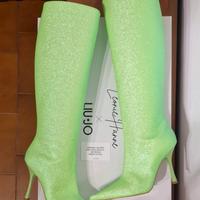 Stivali Liu Jo, tacco, verde lime glitter, n.41