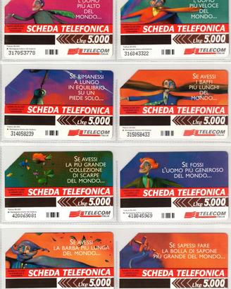 Schede Telefoniche serie "GUINNES DEI PRIMATI"