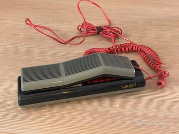 Telefono “duo” vintage Swatch nero/grigio/rosso