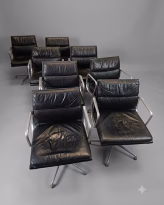 Otto sedie Soft Pad Eames, ICF De Padova