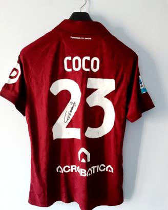 Maglia Calcio Torino Coco #23 indossata e firmata