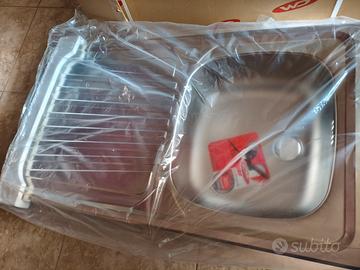 Lavandino una vasca acciaio