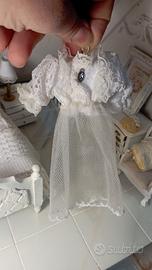 Abito sontuoso miniatura 1:12 - Pizzo e Tulle 