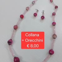 collana e orecchini agatha fucsia w swaroski