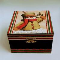 Natale - cofanetto in legno decoupage a mano