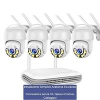 Installazione kit videosorveglianza senza fili.