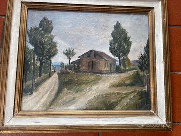 Quadro Magnoni paesaggio originale casolare