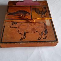 Antico porta-carte con vari scomparti