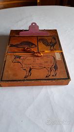 Antico porta-carte con vari scomparti