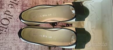 scarpe donna basse bicolore