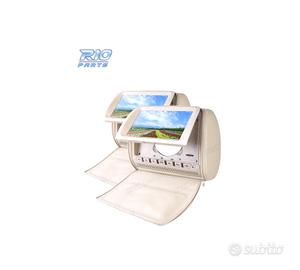 COPPIA DI POGGIATESTA DVD CON SCHERMO DA 9 POLLICI