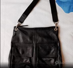 Borsa tracolla vera pelle Pulicati nero