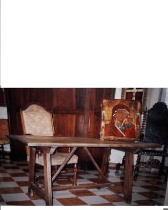 ANTICO TAVOLO LOMBARDO A CAPRETTA  PRIMA META' 700